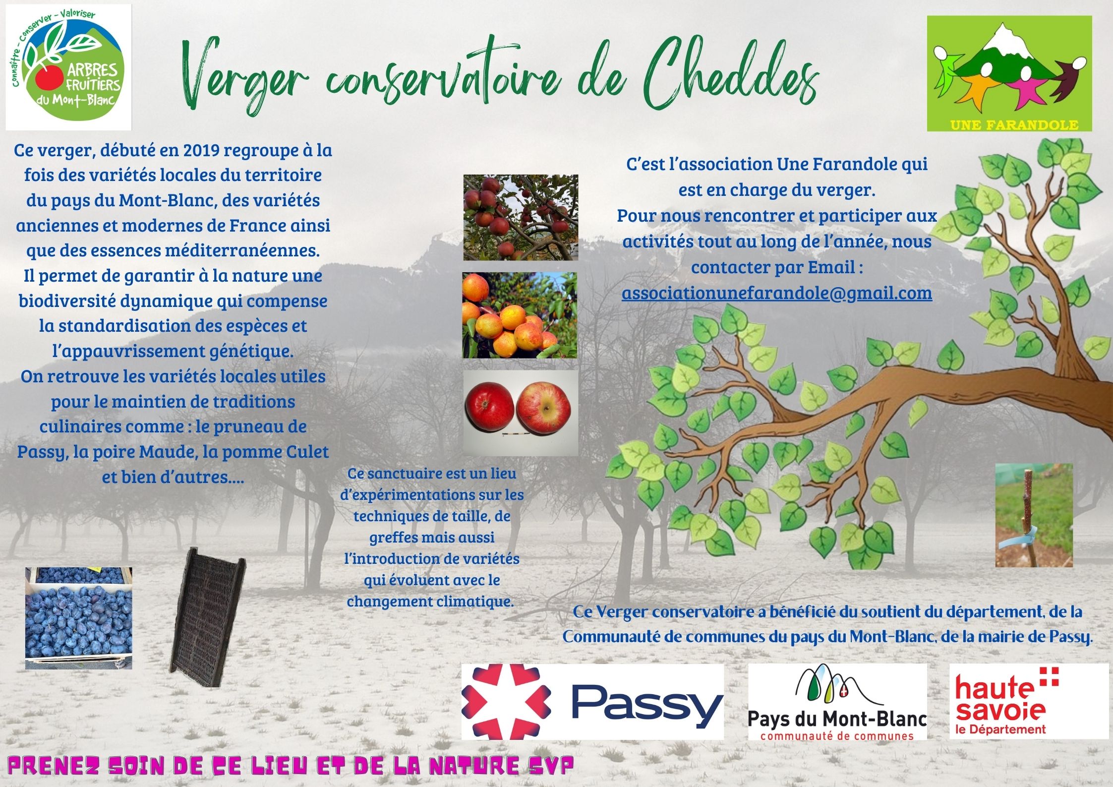 agenda pepiniere Verger Conservatoire de Cheddes passy